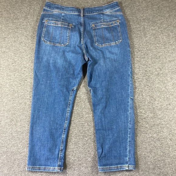 Pilcro‎ Cargo Jeans Womens Petite 33P Blue Cropped Ankle - Picture 11 of 13